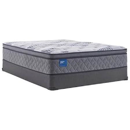 Queen 14" Plush Pillow Top Mattress and Low Profile Base 5" Height